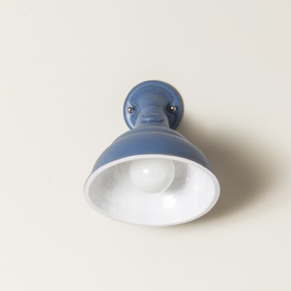 Applique toscot torino 831 e27 led 28cm maiolica toscana lampada parete artigianale rustica - Toscot