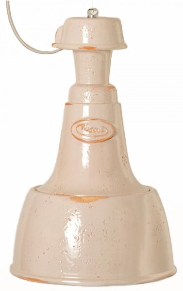 Lampadario rustico toscot torino 826g e27 led 34cm ceramica sospensione cupola artigianale terracotta - Toscot