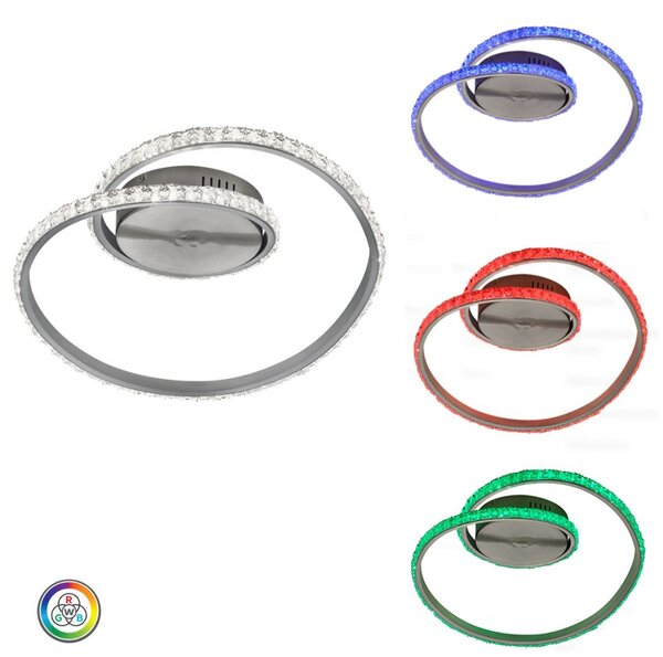 Plafoniera trio lighting rubin 20w led rgb dimmerabile lampada soffitto - Trio Lighting
