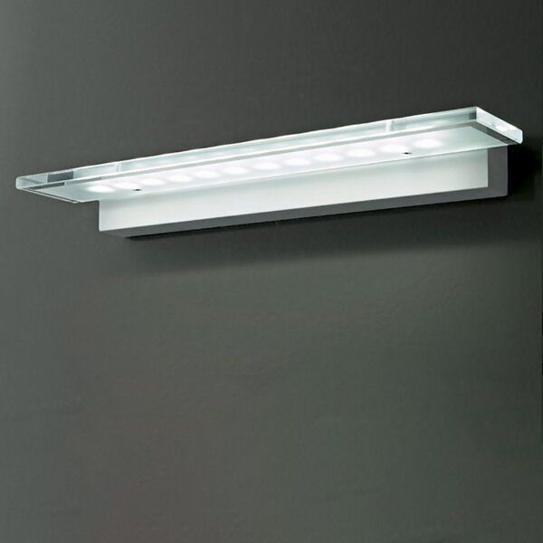 Applique illuminando tecla 12w led 1104lm 3000°k vetro lampada parete moderna modulo led interno - Illuminando
