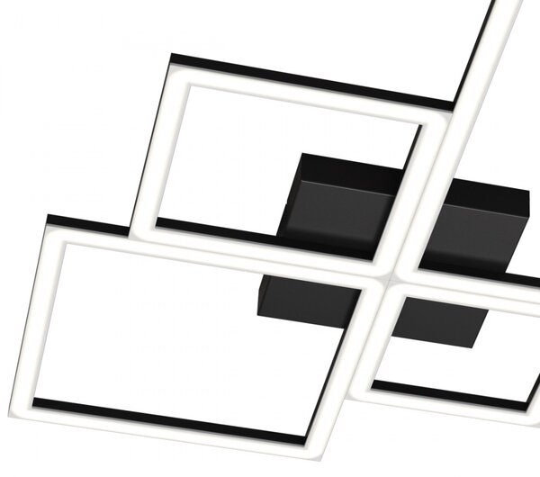 Plafoniera top light four squares 1162 led 6400lm lampada soffitto ultramoderna - Top Light