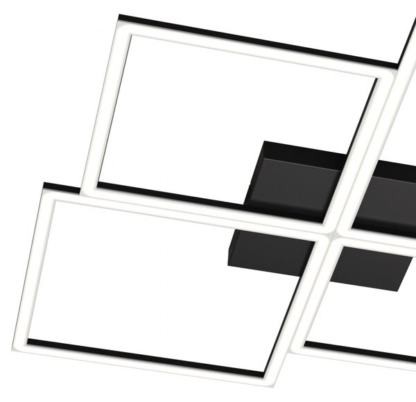 Plafoniera top light four squares 1162 90 led 8600lm lampada soffitto ultramoderna - Top Light