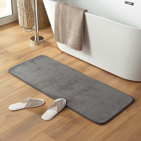 Tappetino bagno antracite 50x120 cm Vitamine - douceur d'intérieur