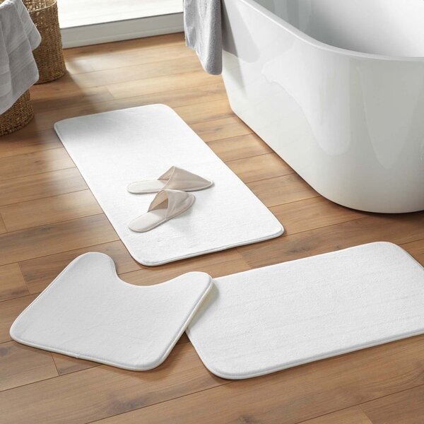 Tappetino da bagno bianco 45x45 cm Vitamine - douceur d'intérieur