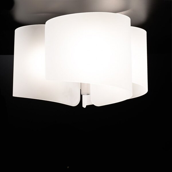 Plafoniera moderna selene illuminazione papiro 0374 3 053 e27 led vetro lampada soffitto - Selene Illuminazione