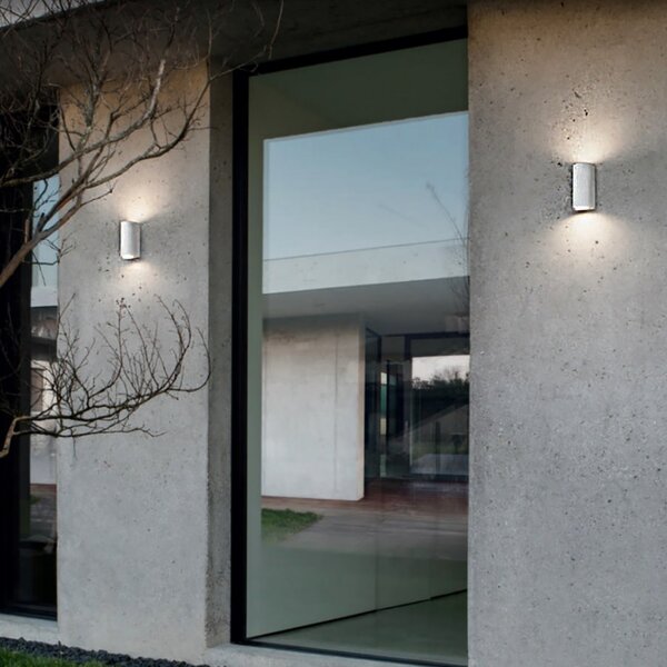 Applique esterno gea led vejo b ges903 gu10 led ip44 moderno lampada parete biemissione - Gea Led
