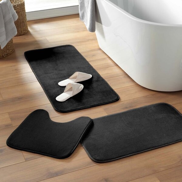 Tappeto da bagno nero 45x45 cm Vitamine - douceur d'intérieur