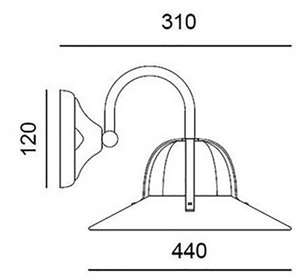 Applique toscot asiago 1131 25 led e27 lampada parete classica rustica artigianale interno - Toscot