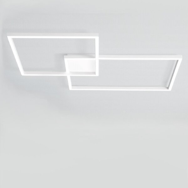 Plafoniera moderna perenz cross 6596 b ctd led lampada soffitto parete bianco dinamico - Perenz