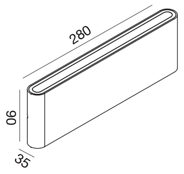 Applique esterno gea led taarhi 280 ges883c ip54 led 3000°k alluminio lampada parete moderna biemissione - Gea Led