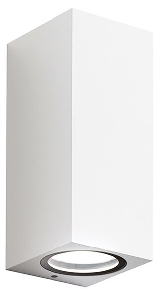 Applique alluminio gea led shin b ges913 gu10 led ip44 lampada parete biemissione moderno - Gea Led