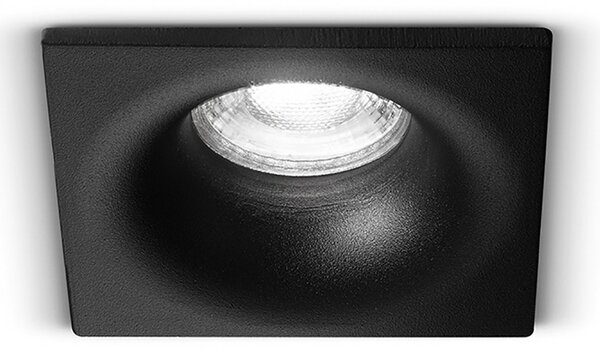 Faretto incasso quadrato perenz oasis 6744 n gu10 led ip20 acciaio spot incasso cartongesso - Perenz