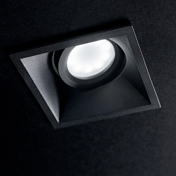 Faretto incasso gea led helios q gfa241 gu10 7w led ip20 orientabile alluminio spot direzionabile cartongesso quadrato - Gea Led