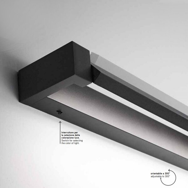Applique moderno perenz sway 6630 n ct led lampada parete orientabile basculante - Perenz