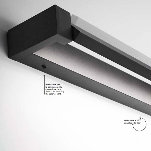 Applique moderno perenz sway 6634 n ct led lampada parete orientabile basculante - Perenz
