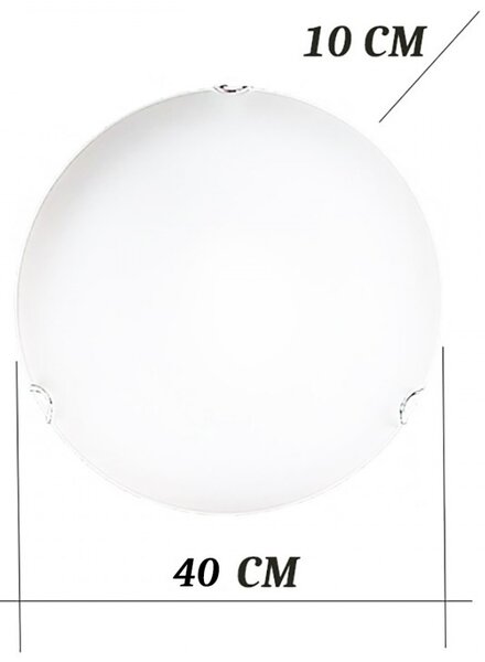 Plafoniera moderna illuminando bianca plbianca40 e27 led vetro lampada soffitto sfera globo - Illuminando