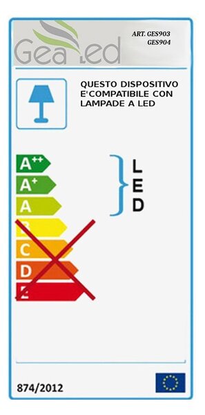 Applique esterno gea led vejo b ges904 gu10 led ip44 alluminio moderno lampada parete cilindro biemissione - Gea Led