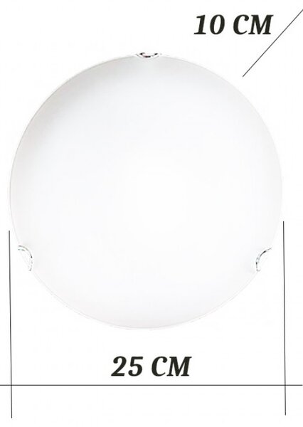 Plafoniera moderna illuminando bianca plbianca25 e14 led vetro lampada soffitto - Illuminando