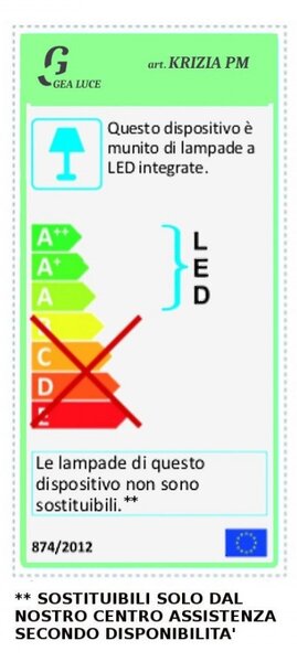 Plafoniera led gea luce krizia pm bi 38w 3000k 4000k alluminio bianco lampada soffitto - Gea Luce