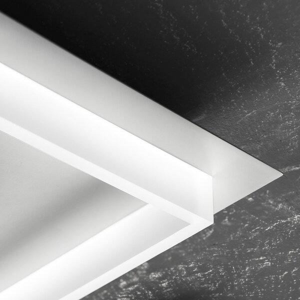 Plafoniera led promoingross square q50 wh switch lampada soffitto moderna - Promoingross