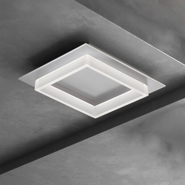 Plafoniera led promoingross square q35 wh switch lampada soffitto moderna - Promoingross