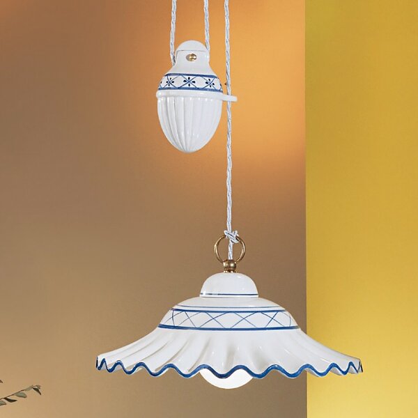 Lampadario saliscendi due p illuminazione 2382 s e27 led ceramica lampada soffitto sospensione - Due P Illuminazione