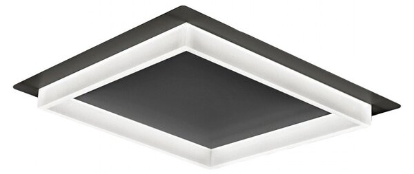 Plafoniera led promoingross square q65 ne switch nero lampada soffitto moderna - Promoingross