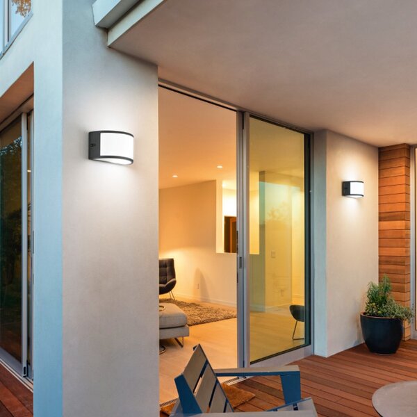 Applique moderno gea led greta ges141 e27 led ip54 lampada parete - Gea Led