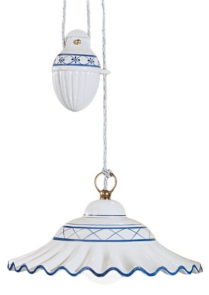 Lampadario saliscendi due p illuminazione 2382 s e27 led ceramica lampada soffitto sospensione - Due P Illuminazione