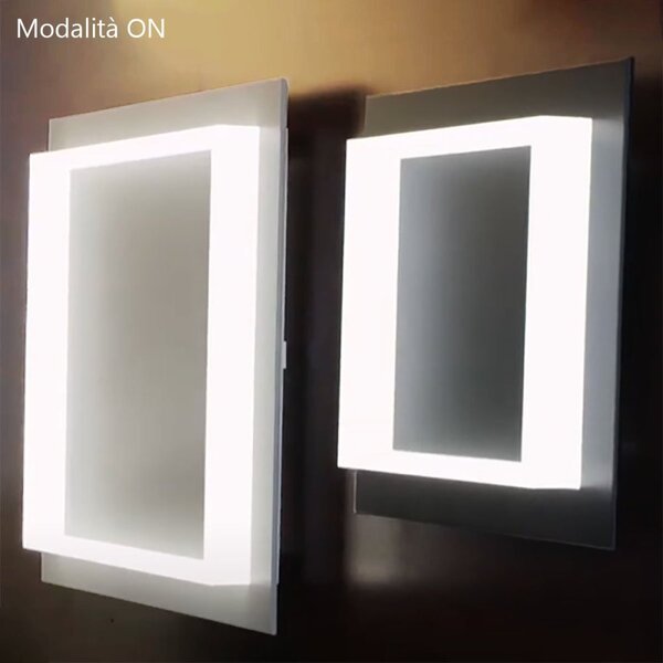 Plafoniera led promoingross square r70 wh switch lampada soffitto moderna - Promoingross