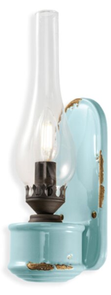 Applique rustico vintage ferroluce retrò c146 e14 led lampada parete classica - Retrò