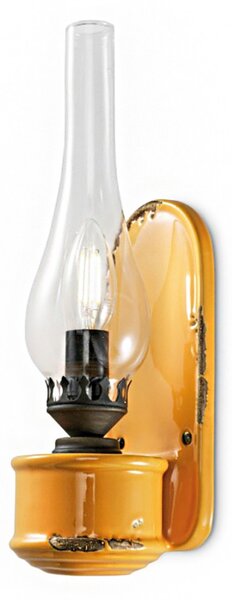 Applique rustico vintage ferroluce retrò c146 e14 led lampada parete classica - Retrò