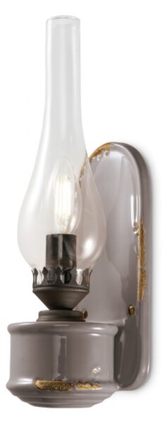 Applique rustico vintage ferroluce retrò c146 e14 led lampada parete classica - Retrò