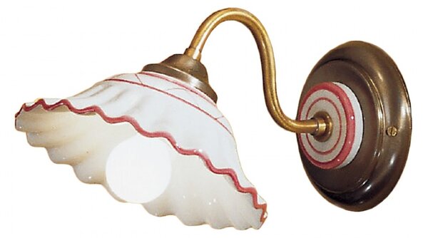 Applique ceramica due p 2382 ap1 e14 led lampada parete classica rustica - Due P Illuminazione