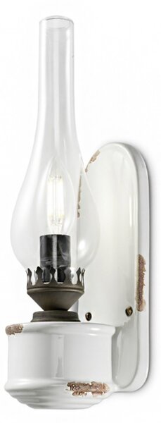 Applique rustico vintage ferroluce retrò c146 e14 led lampada parete classica - Retrò