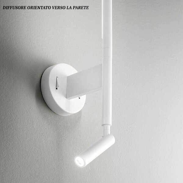 Applique moderno perenz ramon 6654 b lc led metallo lampada parete spot orientabile - Perenz