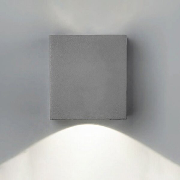 Applique esterno pan international boxer led down ip54 lampada parete giardino - Pan International