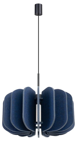 Lampada a sospensione MULA 45 navy 1xE27 15W feltro/acciaio 146x45x45cm Sollux Lighting