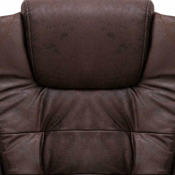 Sedia da ufficio vidaXL marrone scuro effetto pelle scamosciata