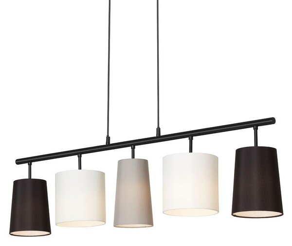 Lampada a sospensione 5xE14 Design by Kare nero bianco grigio Briloner