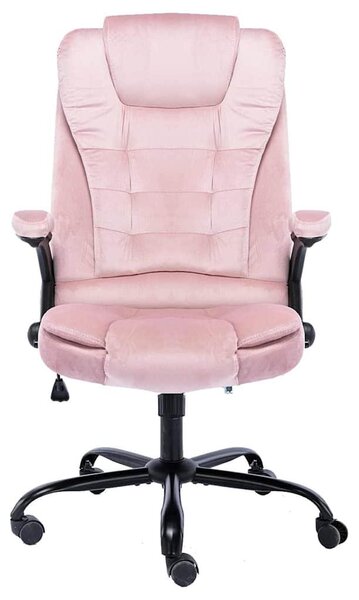 VidaXL Sedia da ufficio in velluto rosa