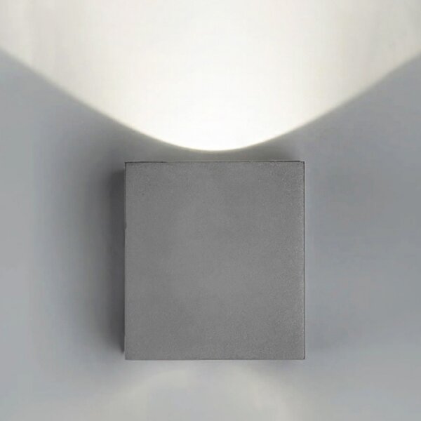 Applique esterno pan international boxer led down ip54 lampada parete giardino - Pan International