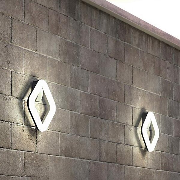 Applique esterno moderno sovil quasar 98778 99778 led ip65 grigio alluminio lampada parete - Sovil Illuminazione