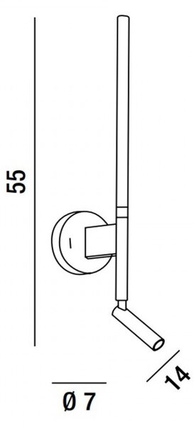 Applique moderno perenz ramon 6654 b lc led metallo lampada parete spot orientabile - Perenz