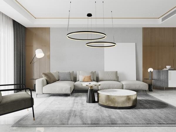 Lampadario a sospensione con filo LED dimmerabile LED/128W/230V 3000-6500K + telecomando