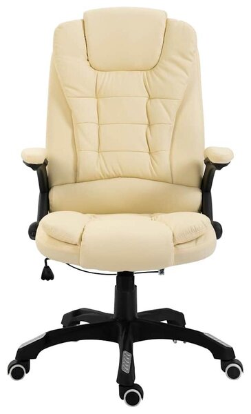VidaXL Sedia da ufficio in Pelle finta crema