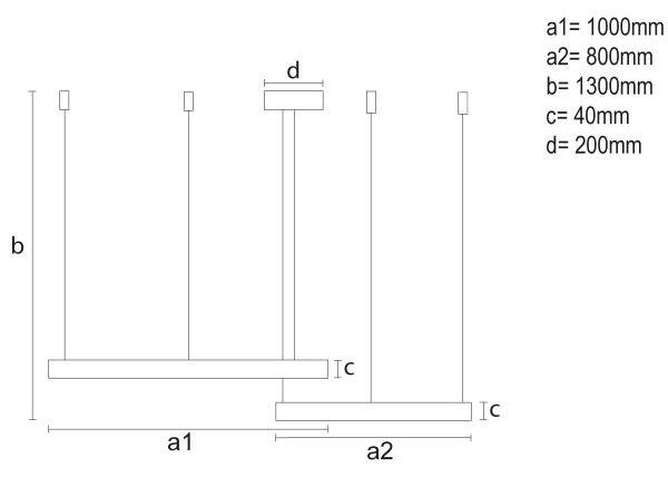 Lampadario a sospensione con filo LED dimmerabile LED/128W/230V 3000-6500K + telecomando