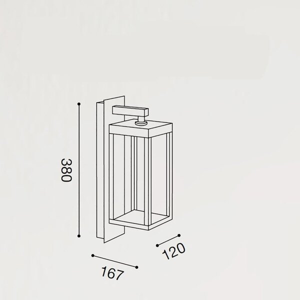 Applique moderno gea led ges770 led 4000 ip65 alluminio vetro bianco - Gea Led