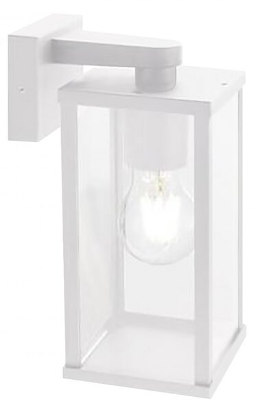 Applique esterno moderna sovil aurea 177 02 bianco e27 led alluminio vetro lampada parete - Sovil Illuminazione