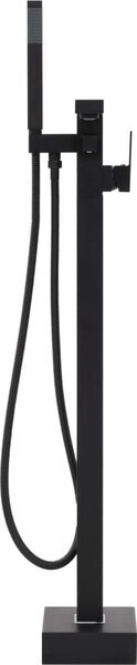 Rubinetto a Colonna Vasca da Bagno Nera Acciaio Inox 90 cm